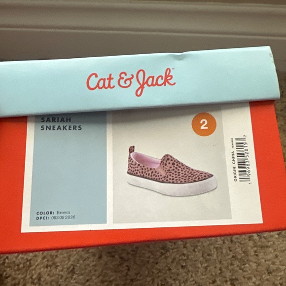 Cat & Jack Sariah Brown Slip-On Sneakers – Girls Size 2 - Picture 3 of 3
